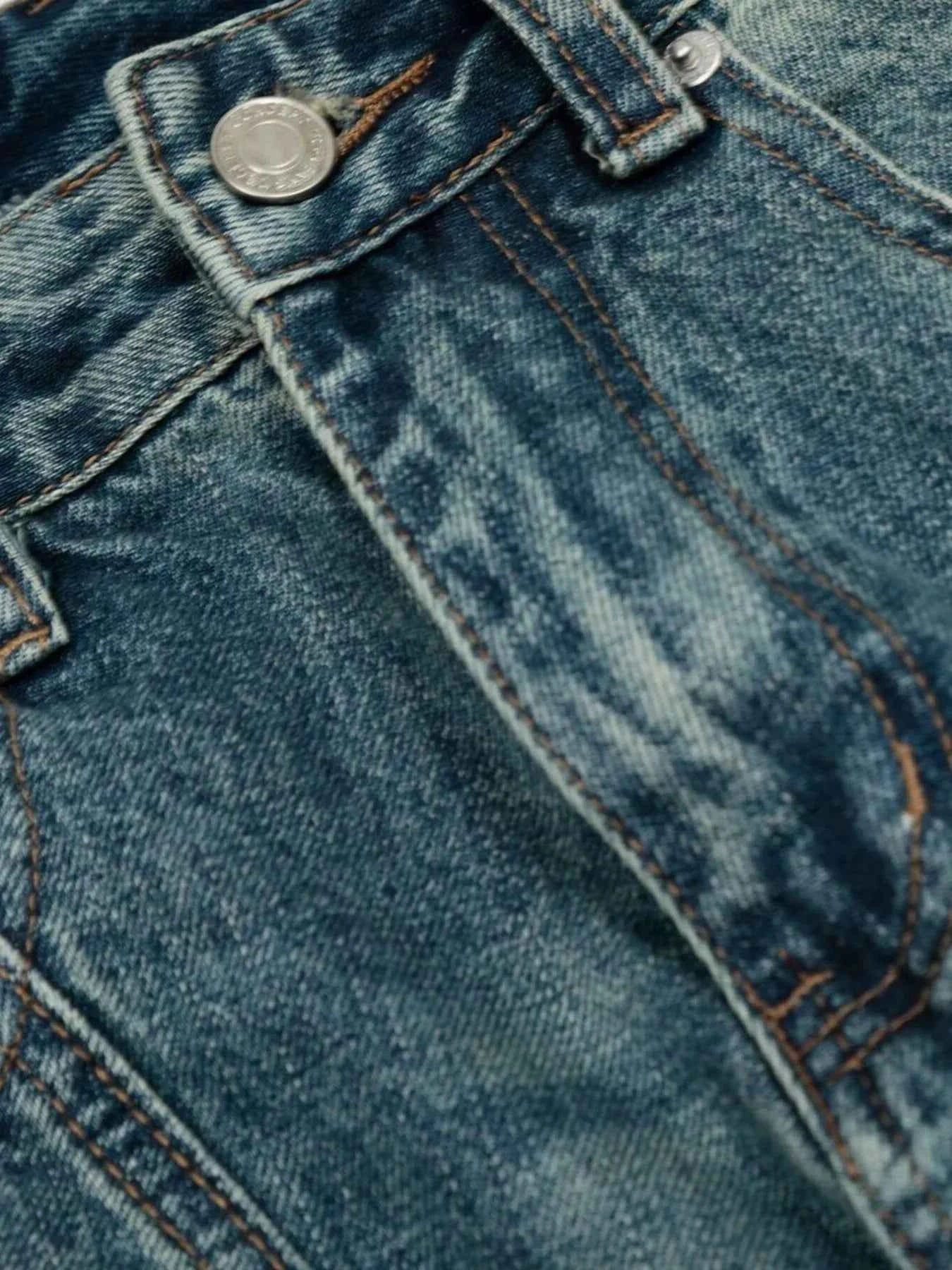 Men's Wash Wide Leg Jeans